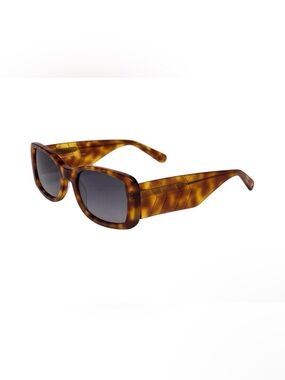 NEW Carolina Lemke Palma Yellow Brown Demi Rectangle Sunglasses CL9010 Bohemian